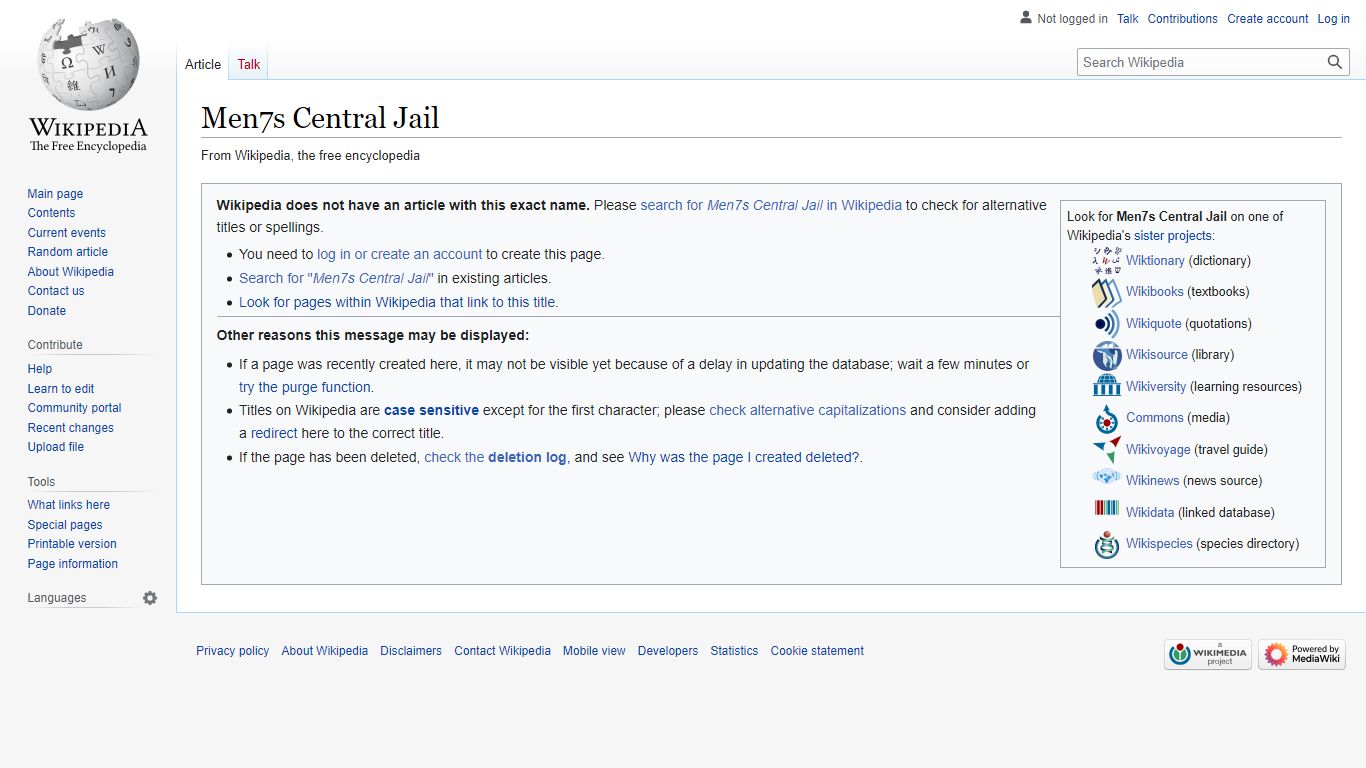 Men's Central Jail - Wikipedia